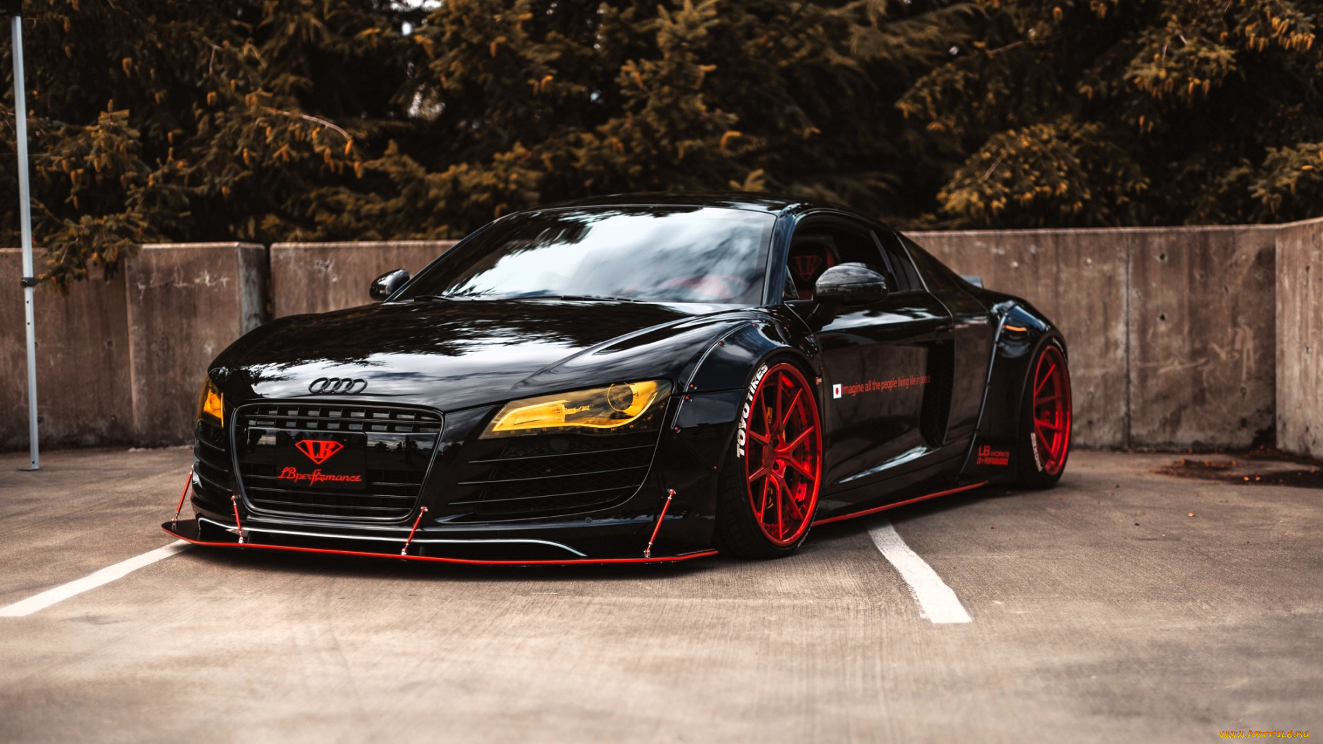 audi, r8, автомобили, audi, черный, стоянка