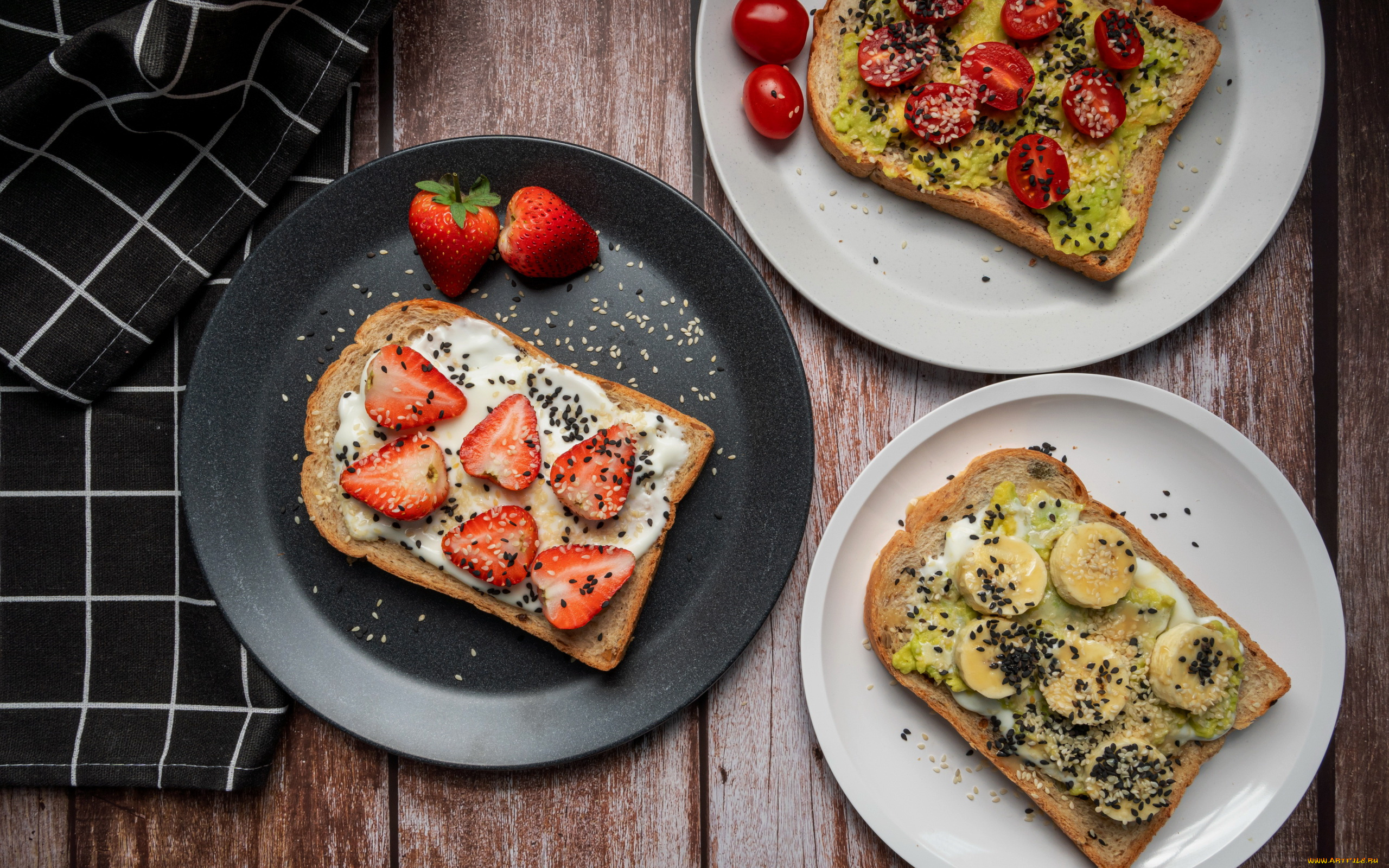 еда, бутерброды, , гамбургеры, , канапе, тосты, клубника, помидоры, бананы