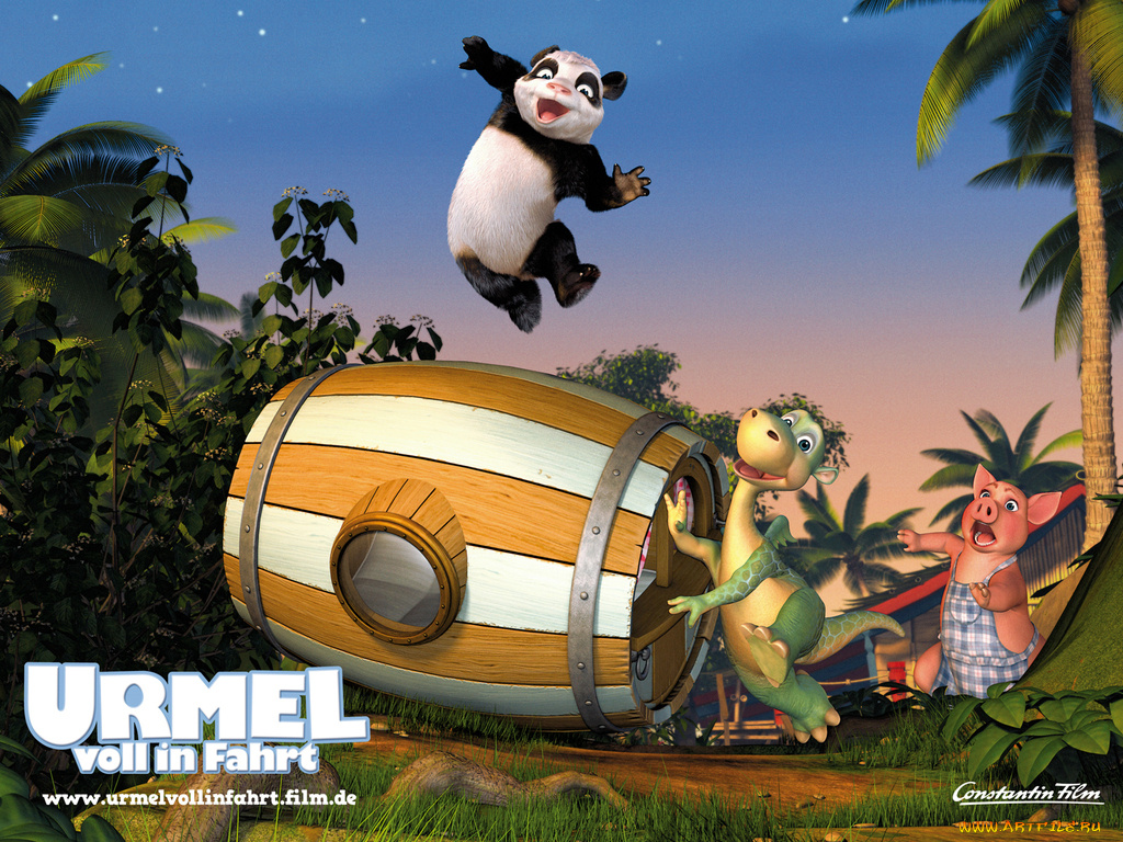 мультфильмы, urmel, voll, in, fahrt