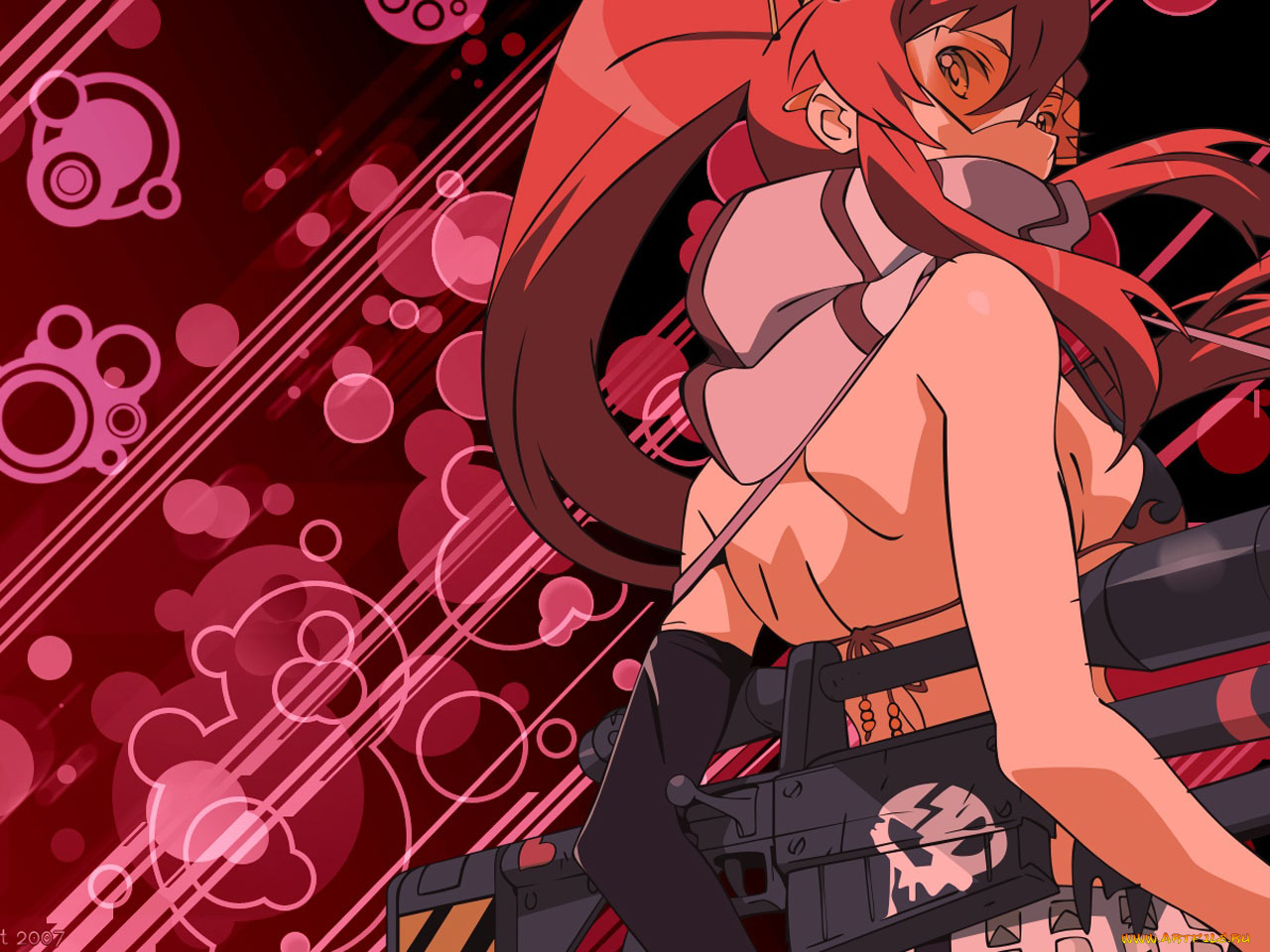 аниме, tengen, toppa, gurren, lagann, yoko, littner