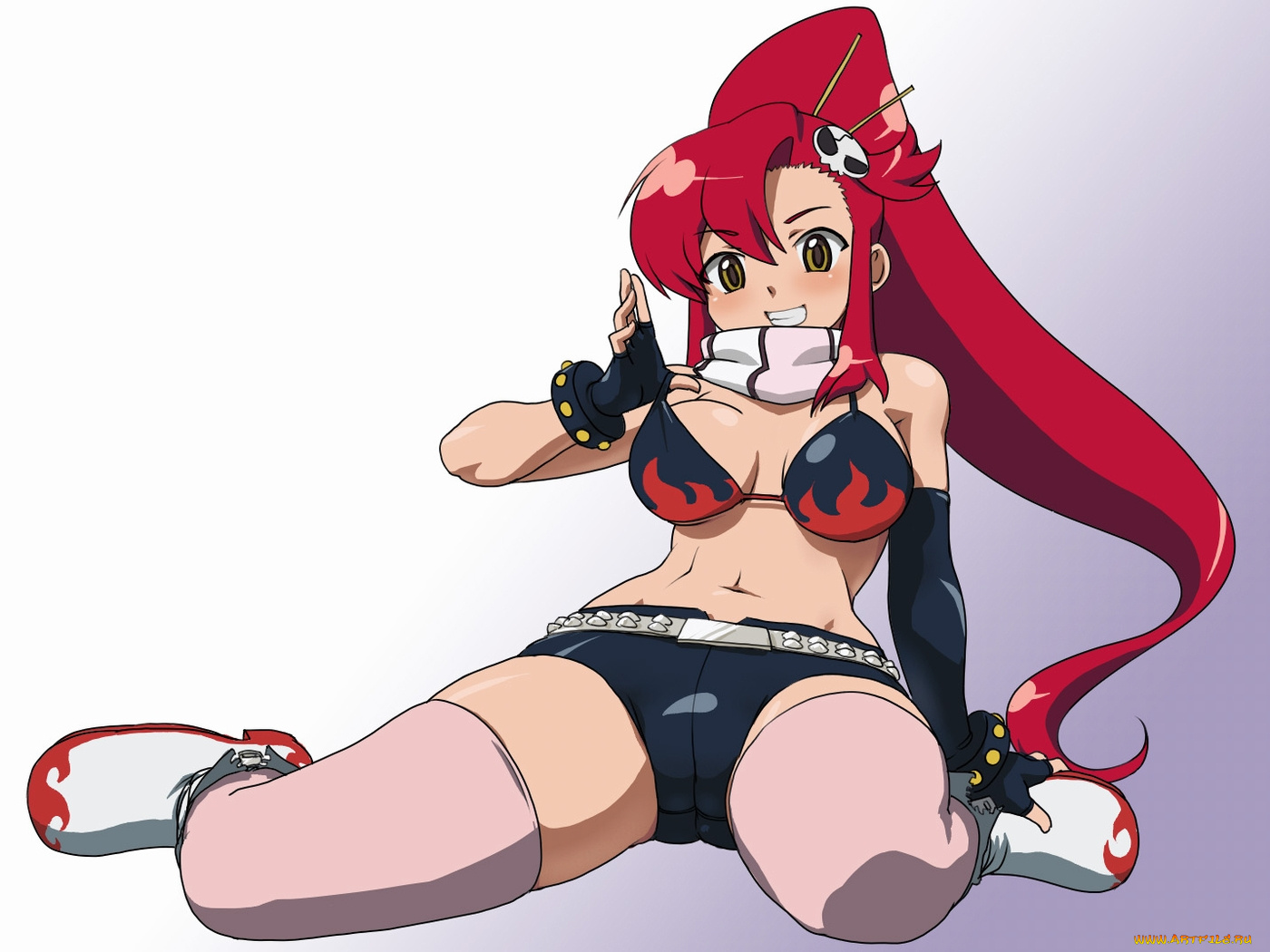 аниме, tengen, toppa, gurren, lagann, yoko, littner