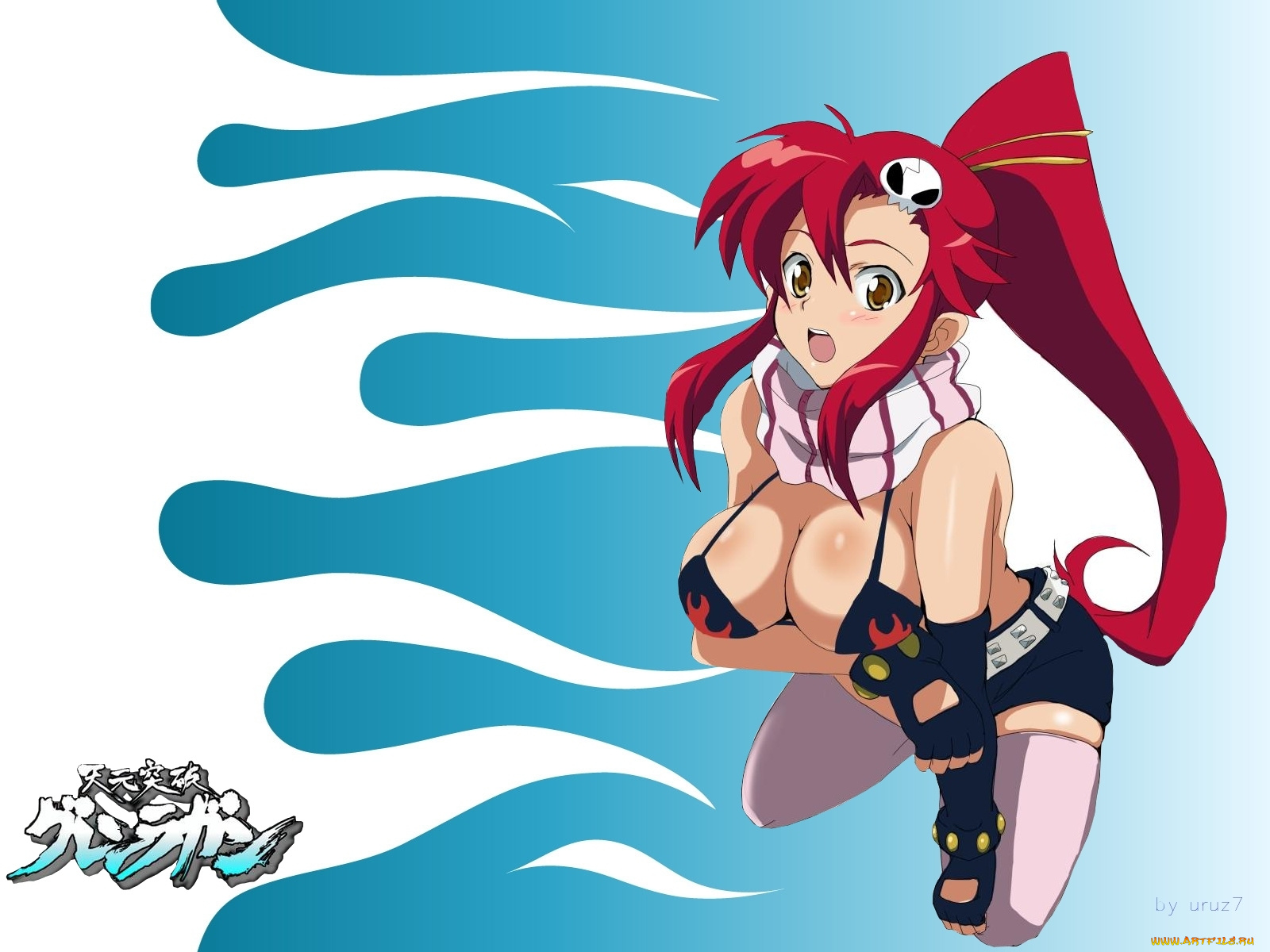 аниме, tengen, toppa, gurren, lagann, yoko, littner