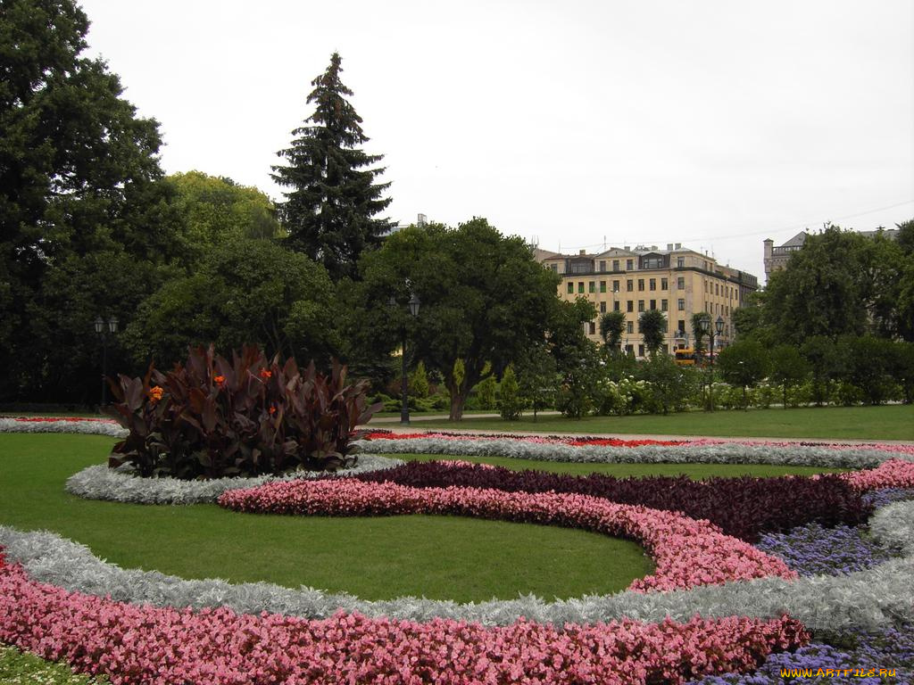 рига, верманский, парк, города, латвия