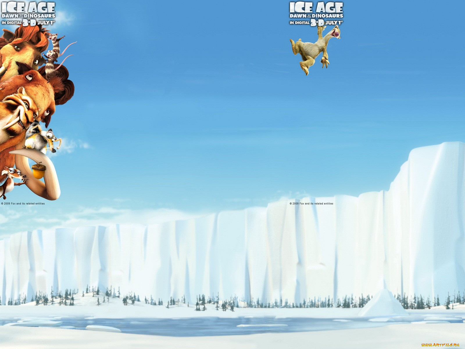 мультфильмы, ice, age, dawn, of, the, dinosaurs