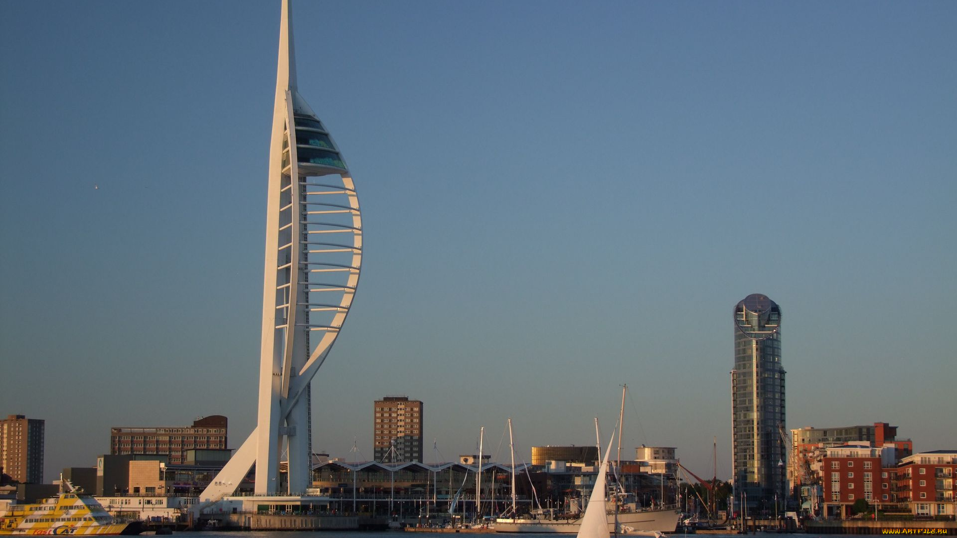 spinnaker, tower, in, portsmouth, uк, города, панорамы