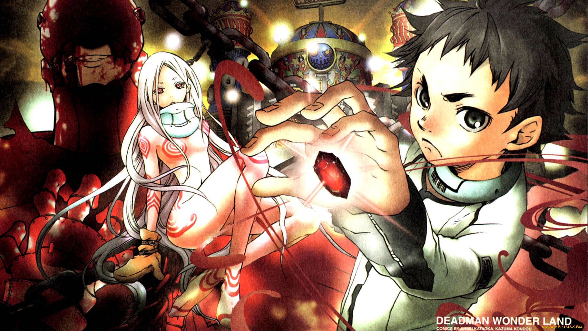аниме, deadman, wonderland, igarashi, ganta, shiro