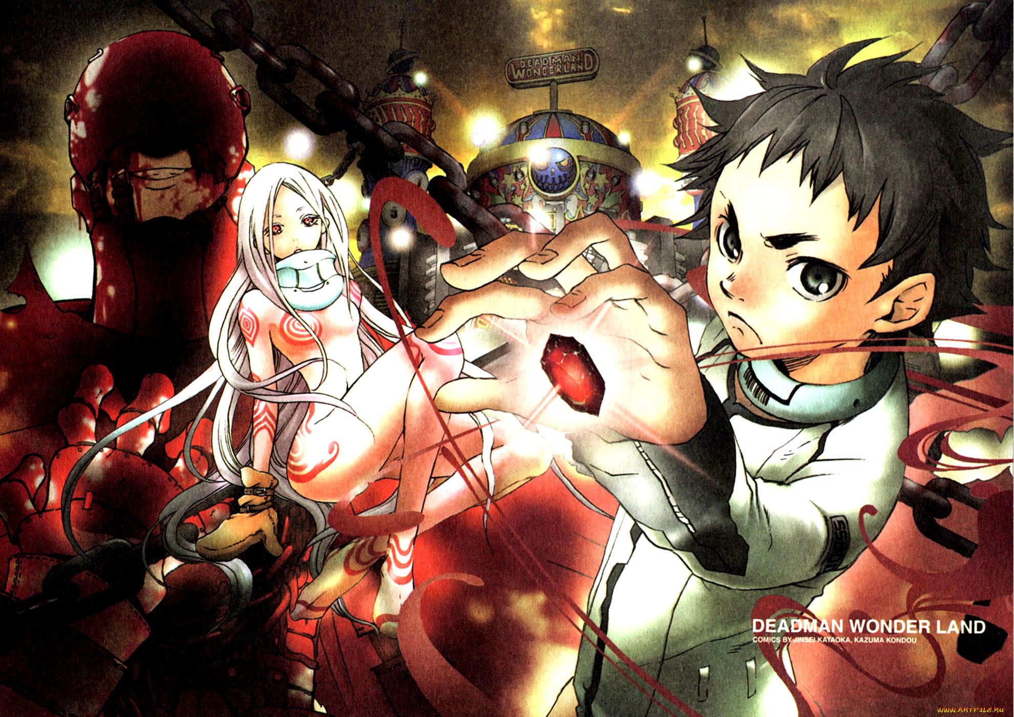 аниме, deadman, wonderland, igarashi, ganta, shiro