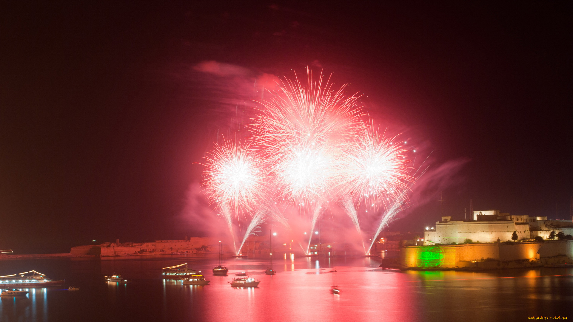 разное, салюты, фейерверки, салют, ночь
