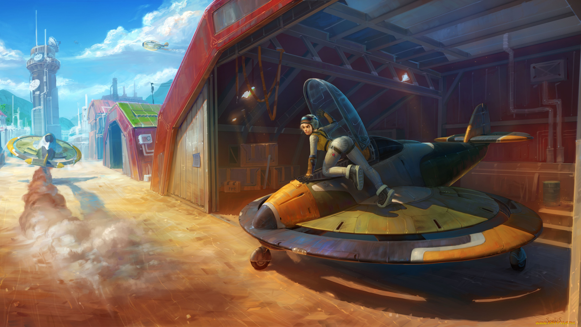 фэнтези, девушки, пилот, звездолёт, real-sonkes