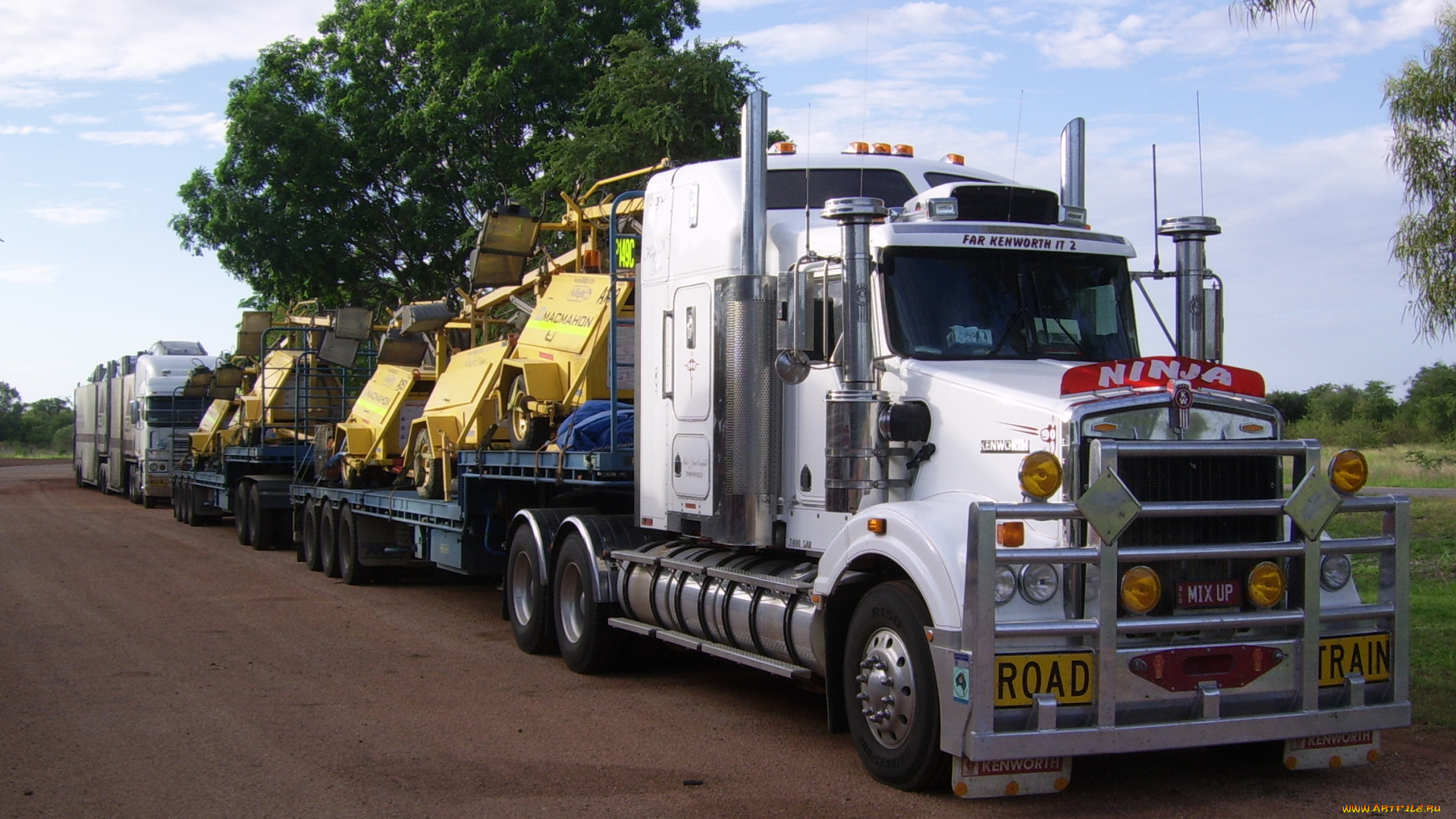 kenworth, автомобили, автопоезд, грузовик, тягач, фура