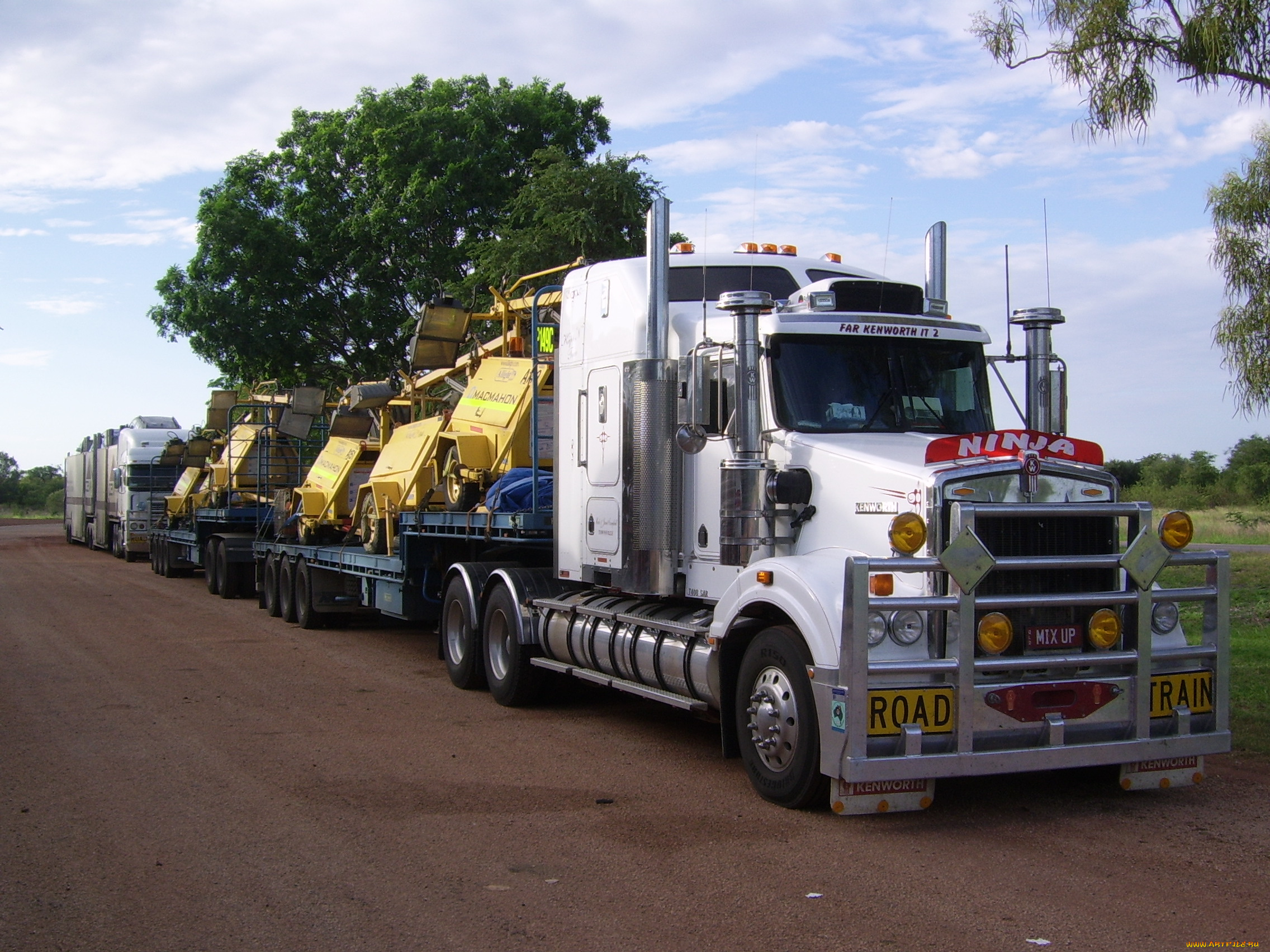 kenworth, автомобили, автопоезд, грузовик, тягач, фура