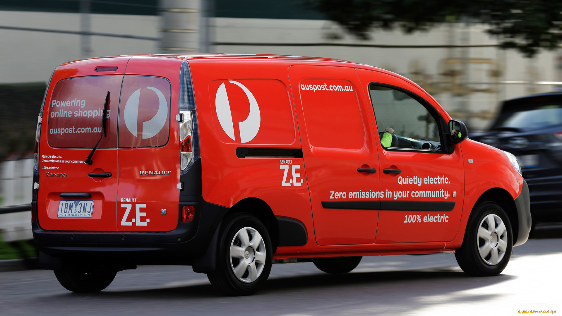 автомобили, renault, z, e, maxi, 2014г, au, post, красный, kangoo