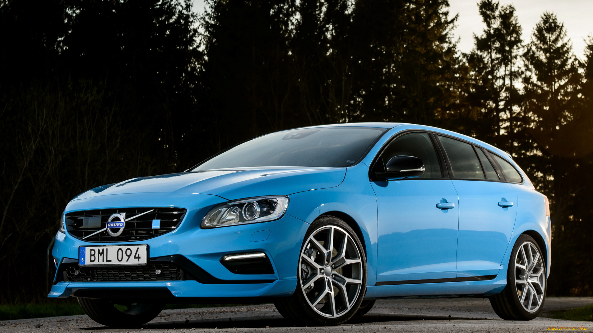 автомобили, volvo, синий, 2014г, polestar, v60
