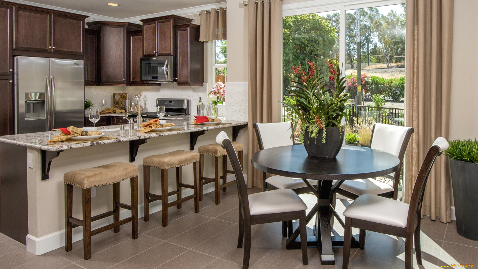 интерьер, кухня, стулья