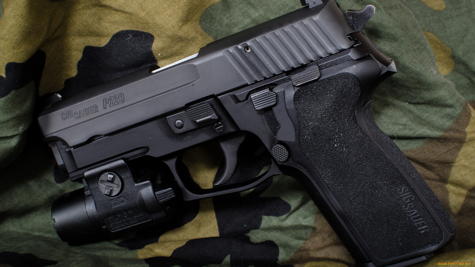 sig, p229, оружие, пистолеты, фонарик, пистолет