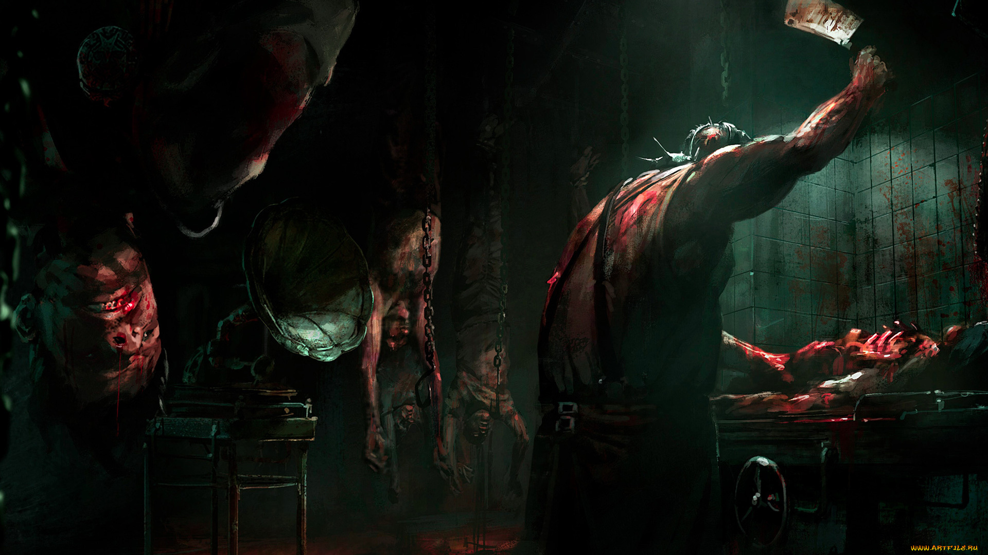 видео, игры, the, evil, within, игра, within, жертва, evil, арт, the, horror, survival, мясник