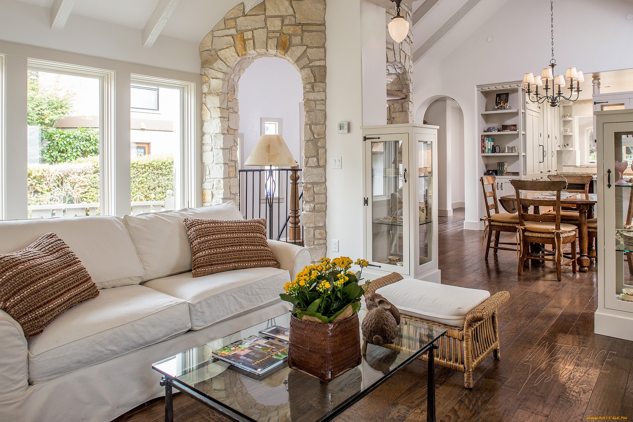 интерьер, гостиная, диван