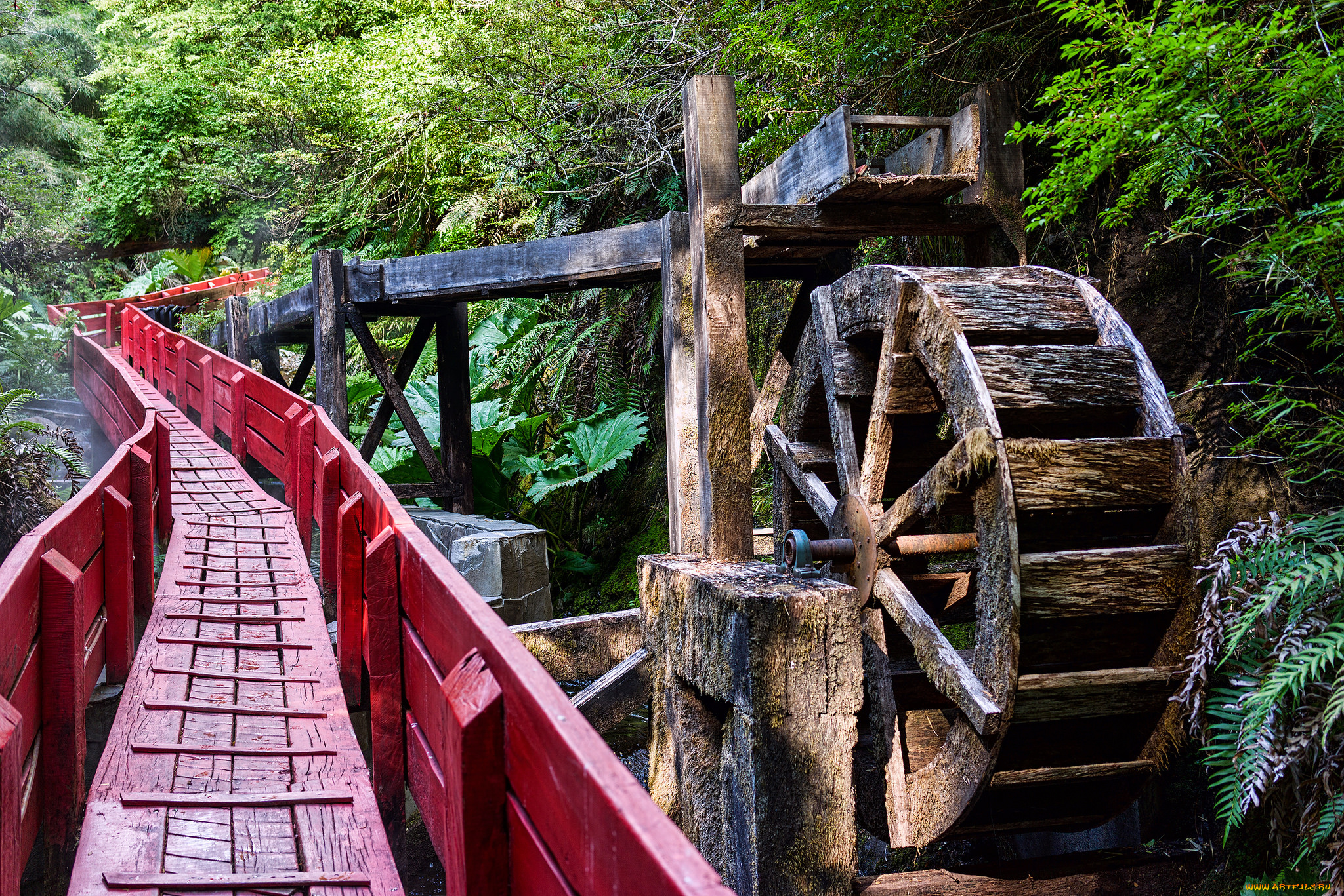 разное, мельницы, водяная, колесо, настил, мельница
