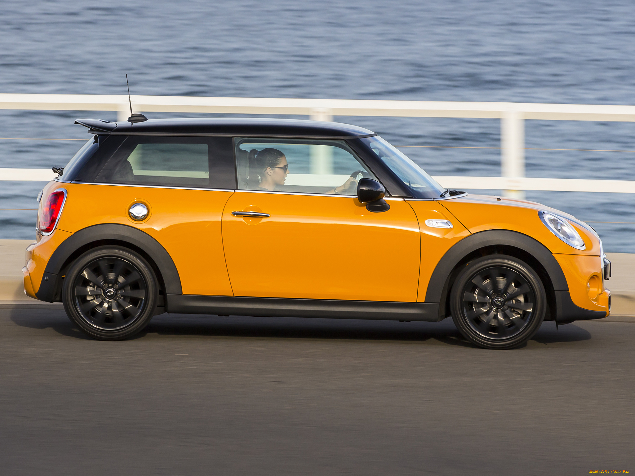 автомобили, mini, s, cooper, желтый, au-spec, f56, 2014г