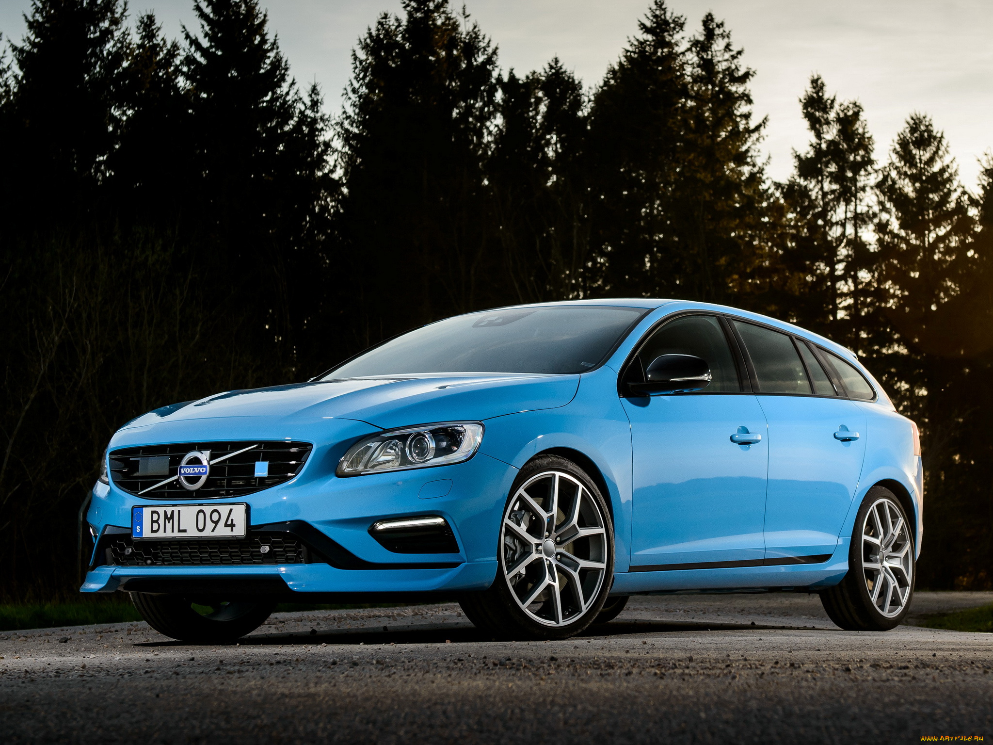 автомобили, volvo, синий, 2014г, polestar, v60