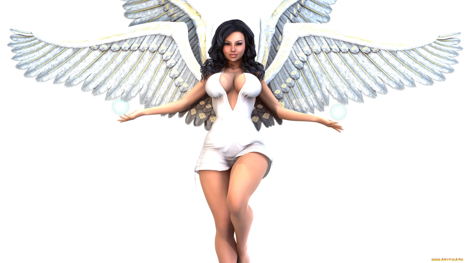 3д, графика, ангел, , angel, ангел, фон, девушка, взгляд