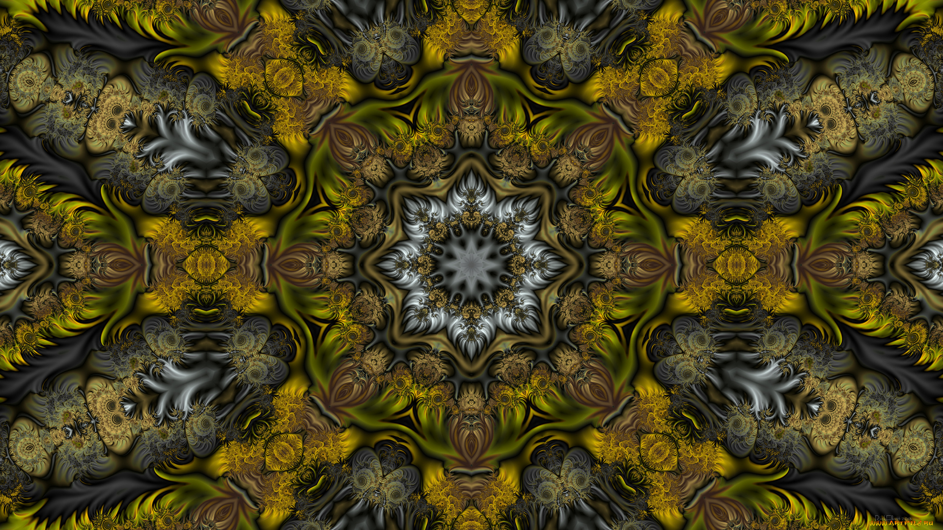 3д, графика, фракталы, , fractal, узор, цвета, фон