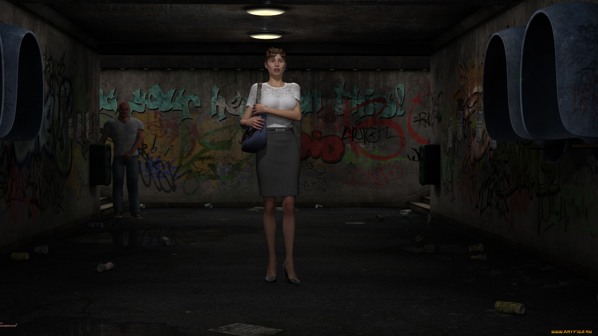 3д, графика, люди, , people, девушка, взгляд, фон