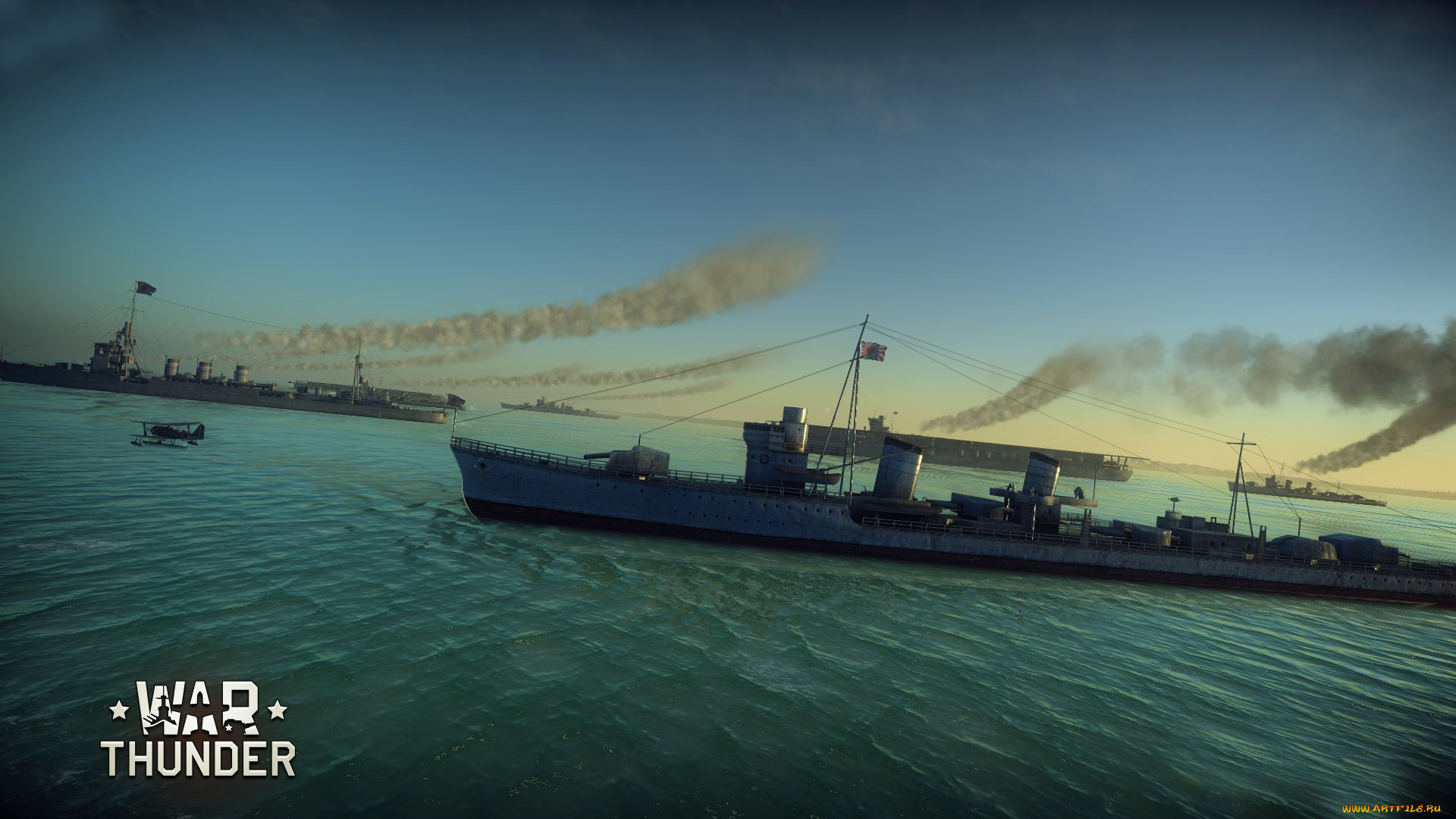 war, thunder, видео, игры, , world, of, planes, море, корабли, самолет