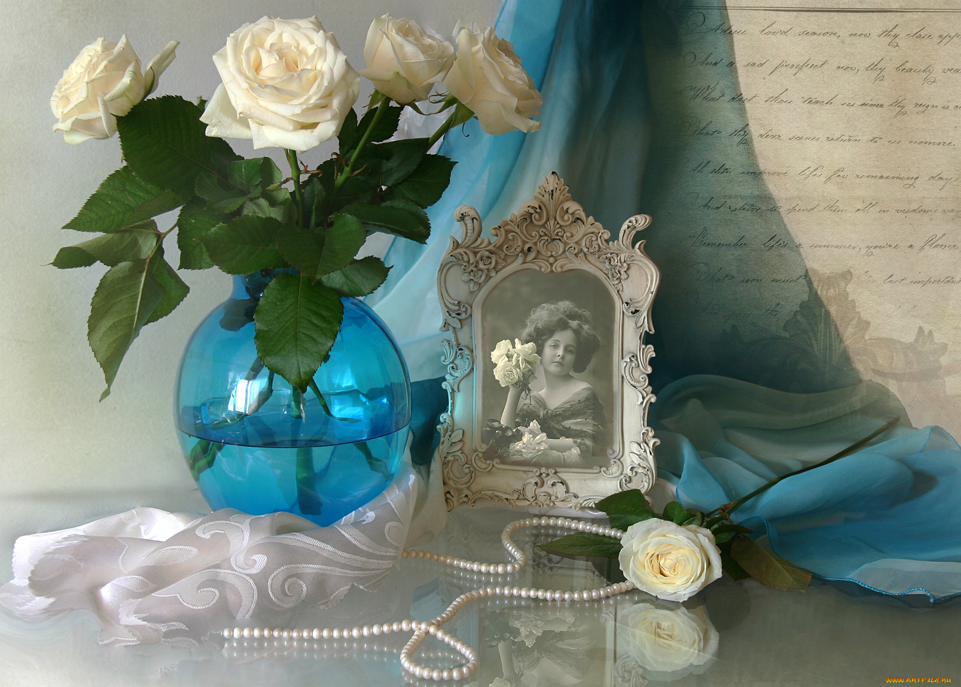 разное, ретро, , винтаж, текстура, винтаж, девочка, фото, портрет, ожерелье, письмо, розы