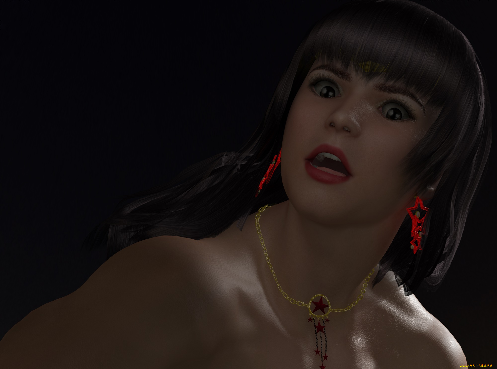 3д, графика, портрет, , portraits, фон, взгляд, девушка