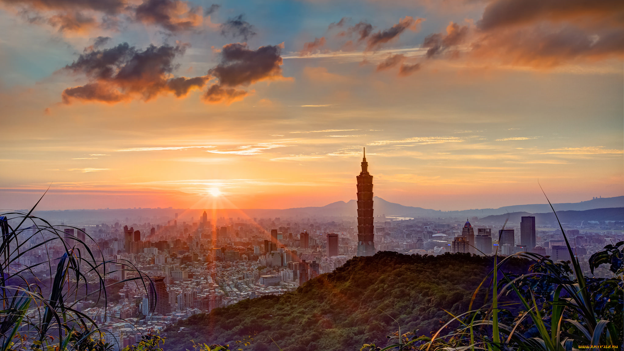 города, дубай, , оаэ, небо, пейзаж, панорама, город, здания, закат