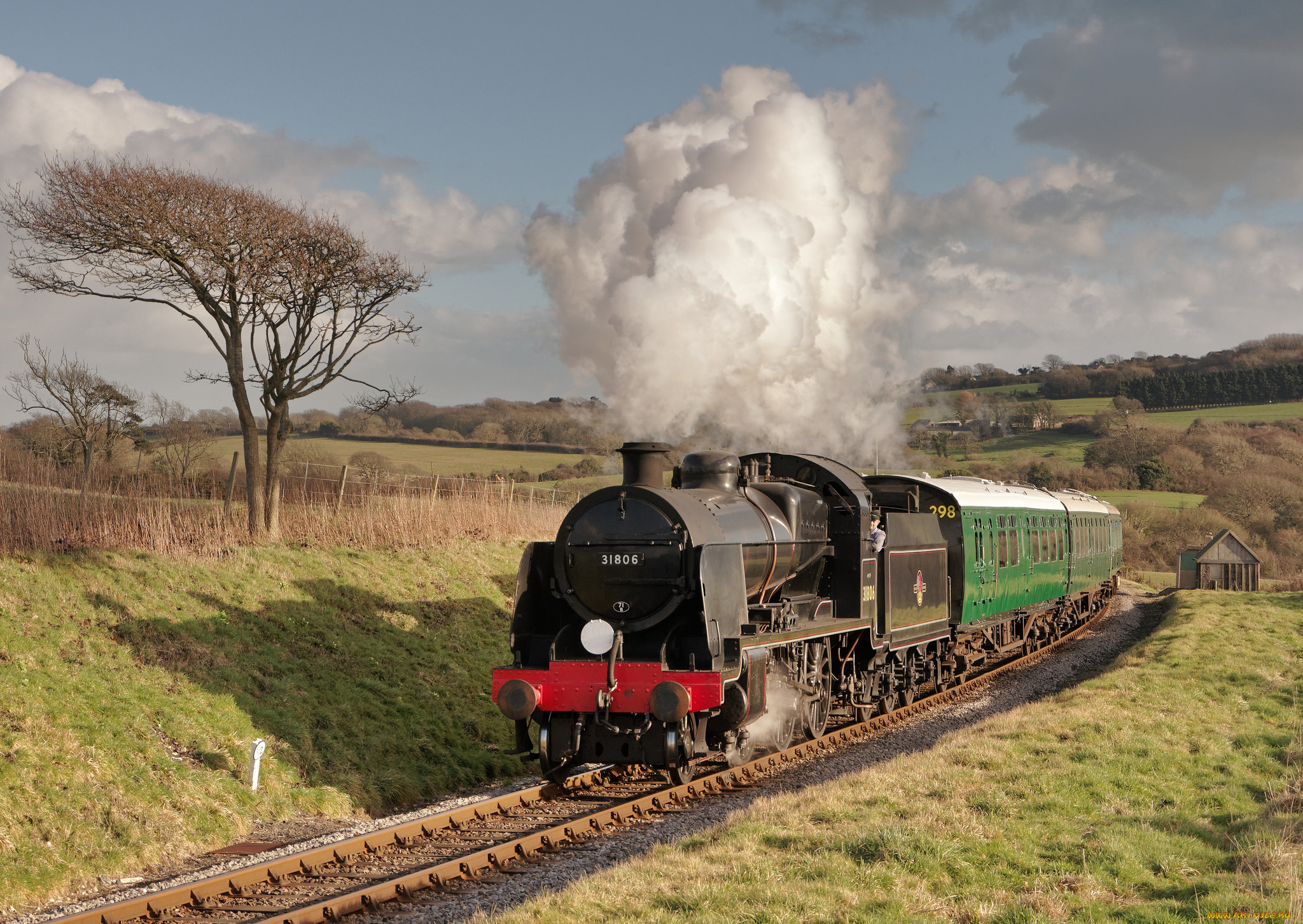 техника, паровозы, паровоз, рельсы, дорога, железная