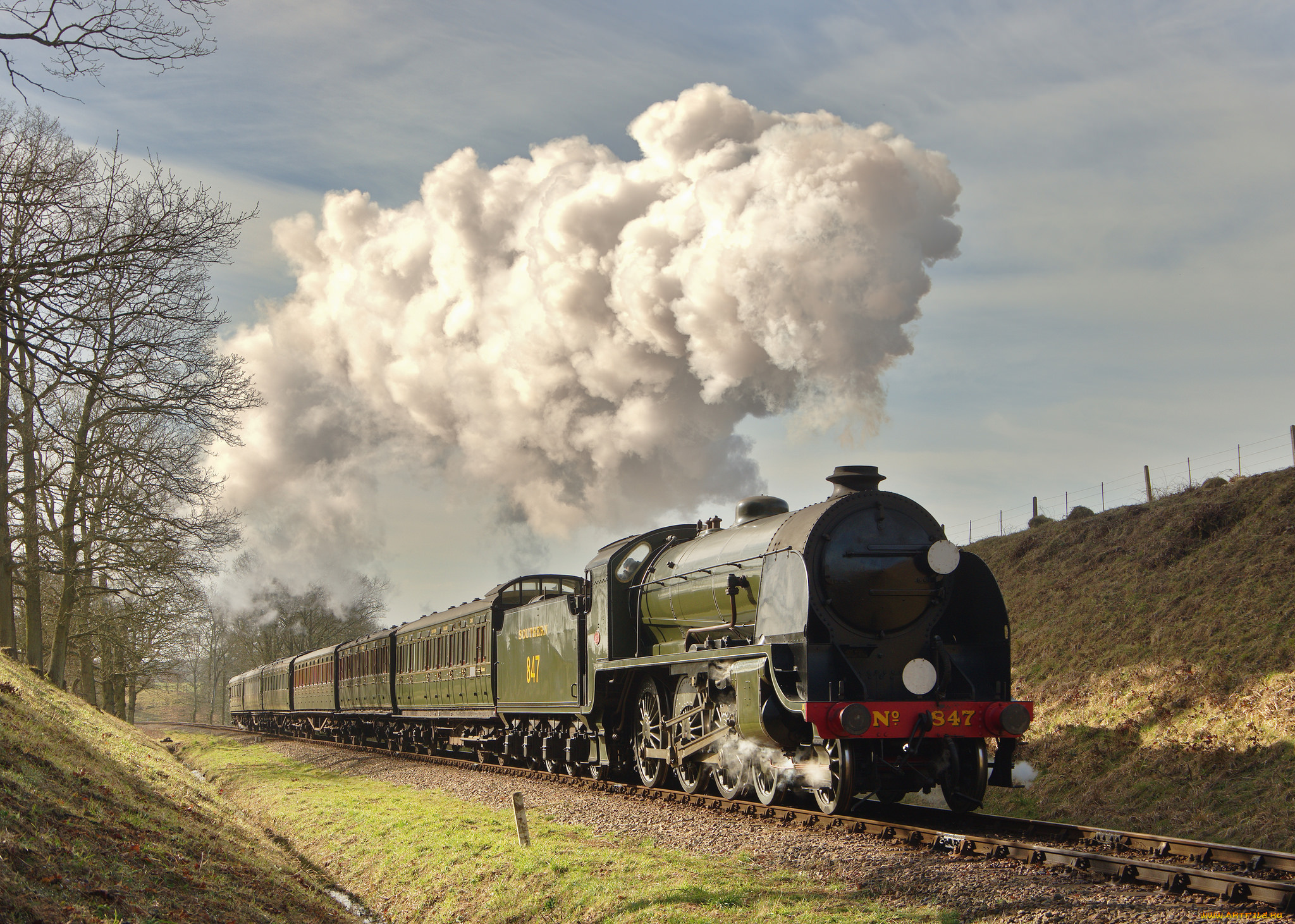 техника, паровозы, паровоз, рельсы, дорога, железная