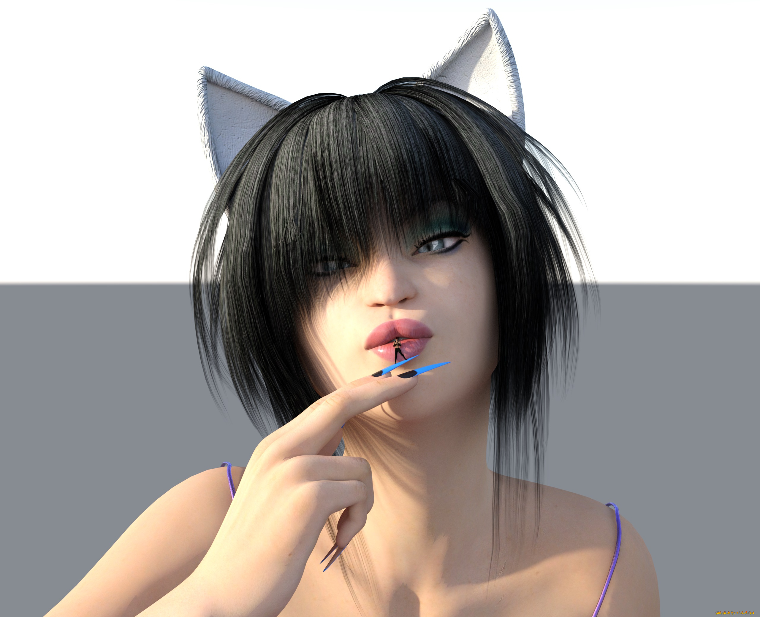 3д, графика, фантазия, , fantasy, фон, взгляд, девушка