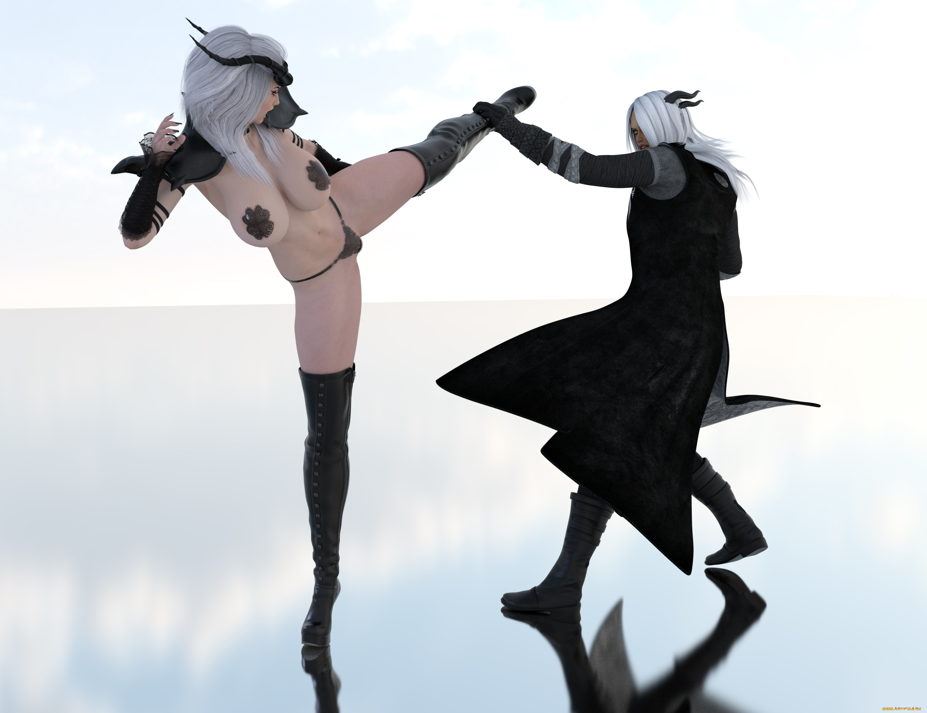 3д, графика, существа, , creatures, кастаника, фон, взгляд