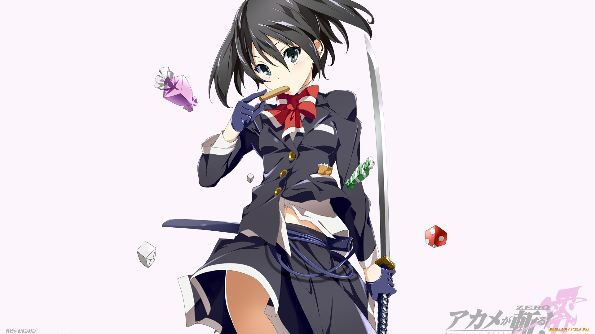 аниме, akame, ga, kill, девочка, меч