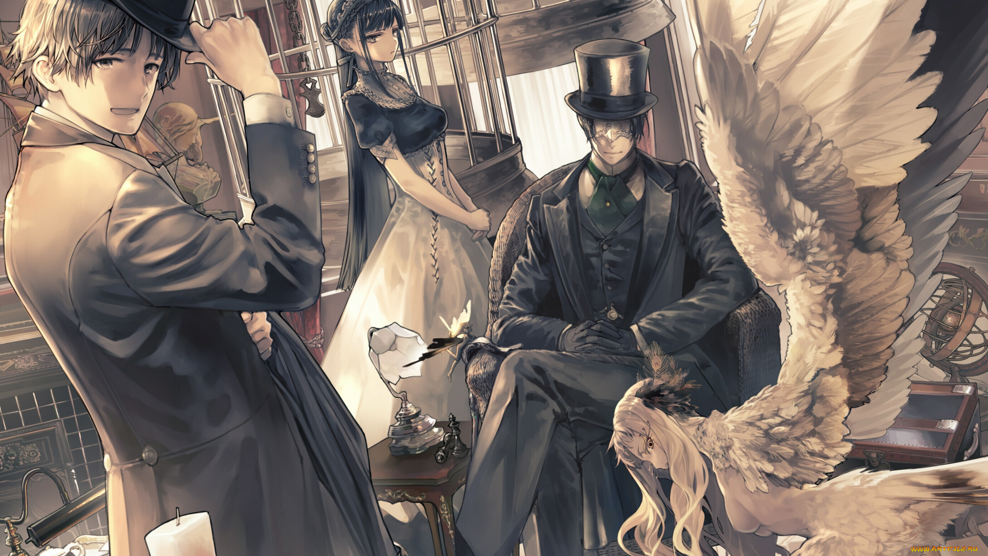 аниме, ангелы, , демоны, парни