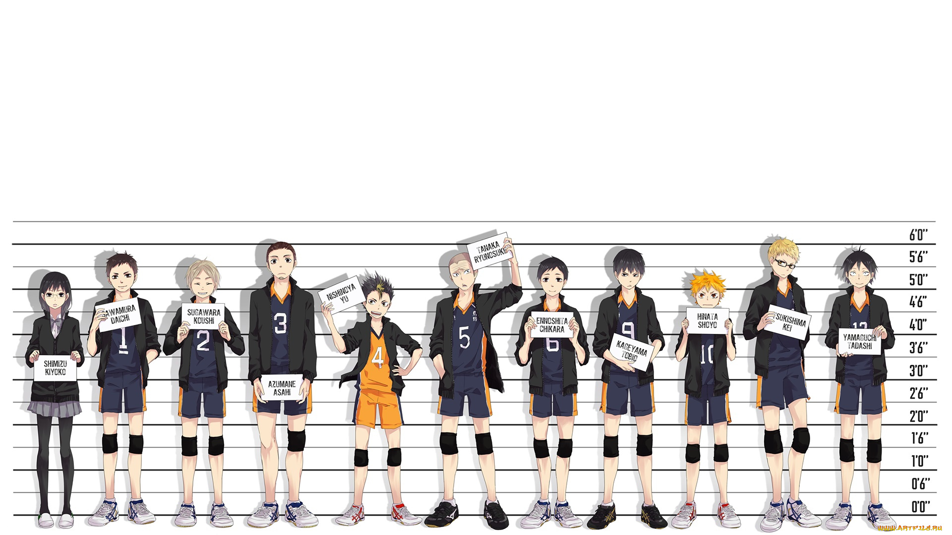 аниме, haikyuu, персонажи