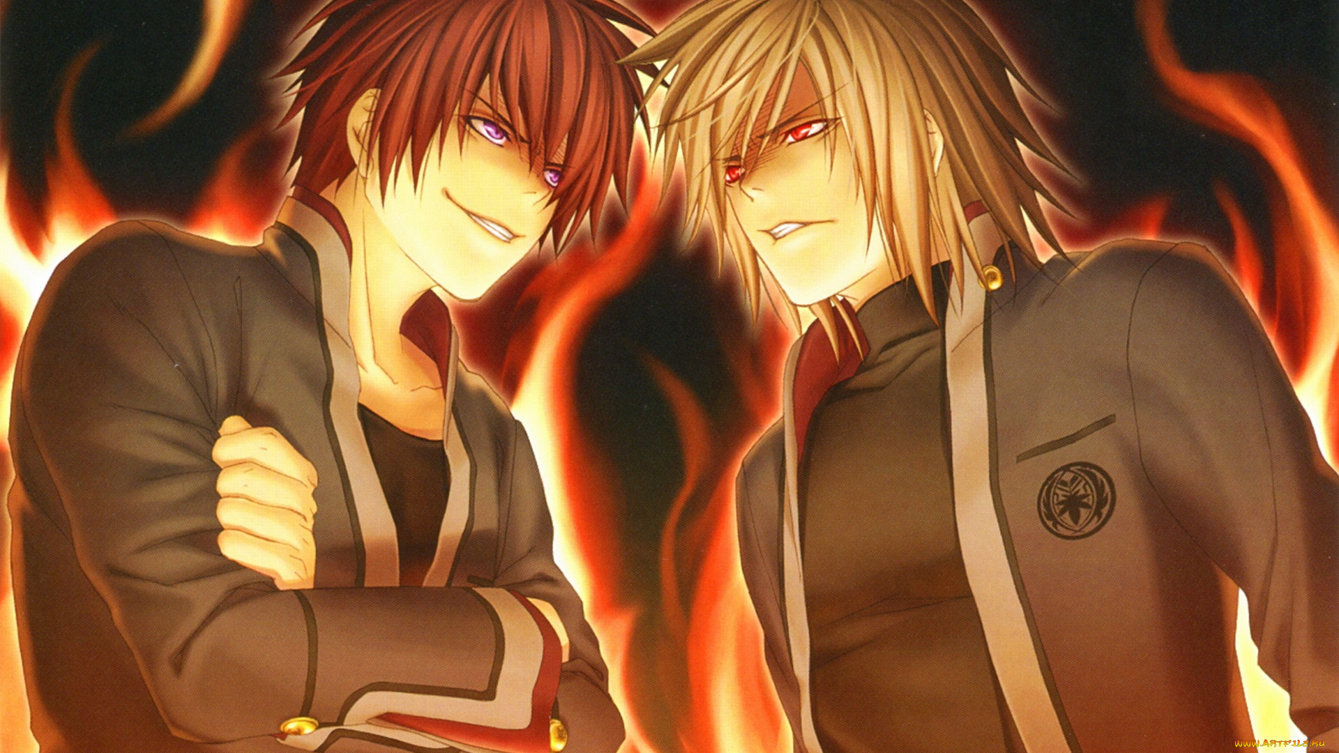 аниме, hiiro, no, kakera, багровые, осколки