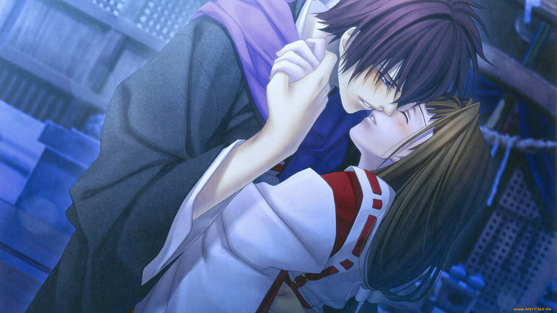 аниме, hiiro, no, kakera, багровые, осколки