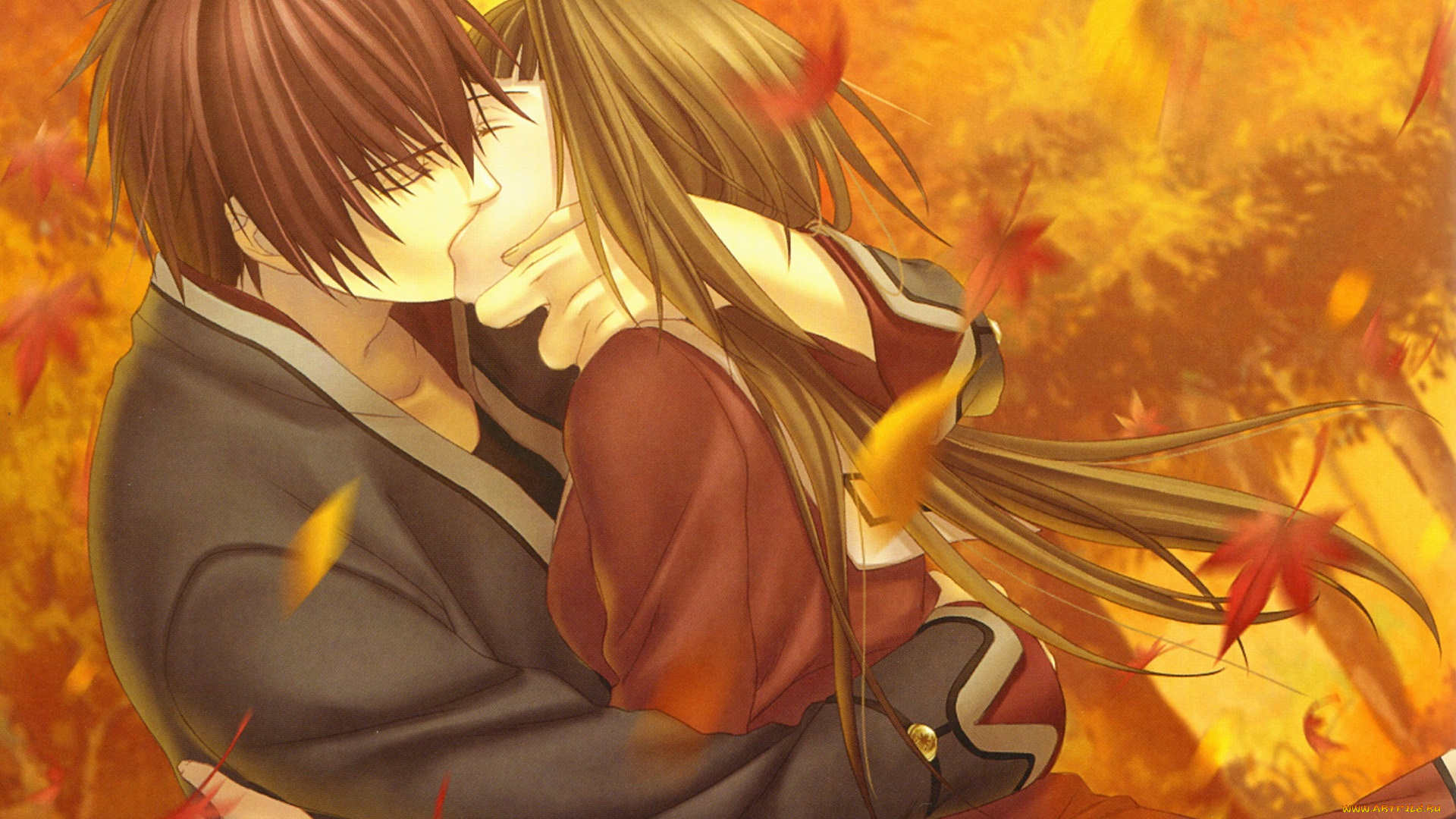 аниме, hiiro, no, kakera, багровые, осколки