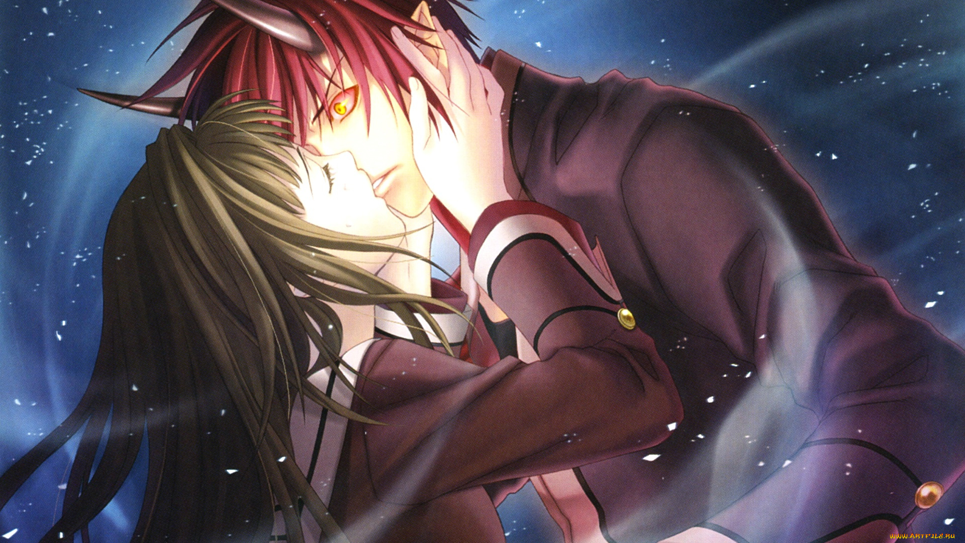 аниме, hiiro, no, kakera, багровые, осколки