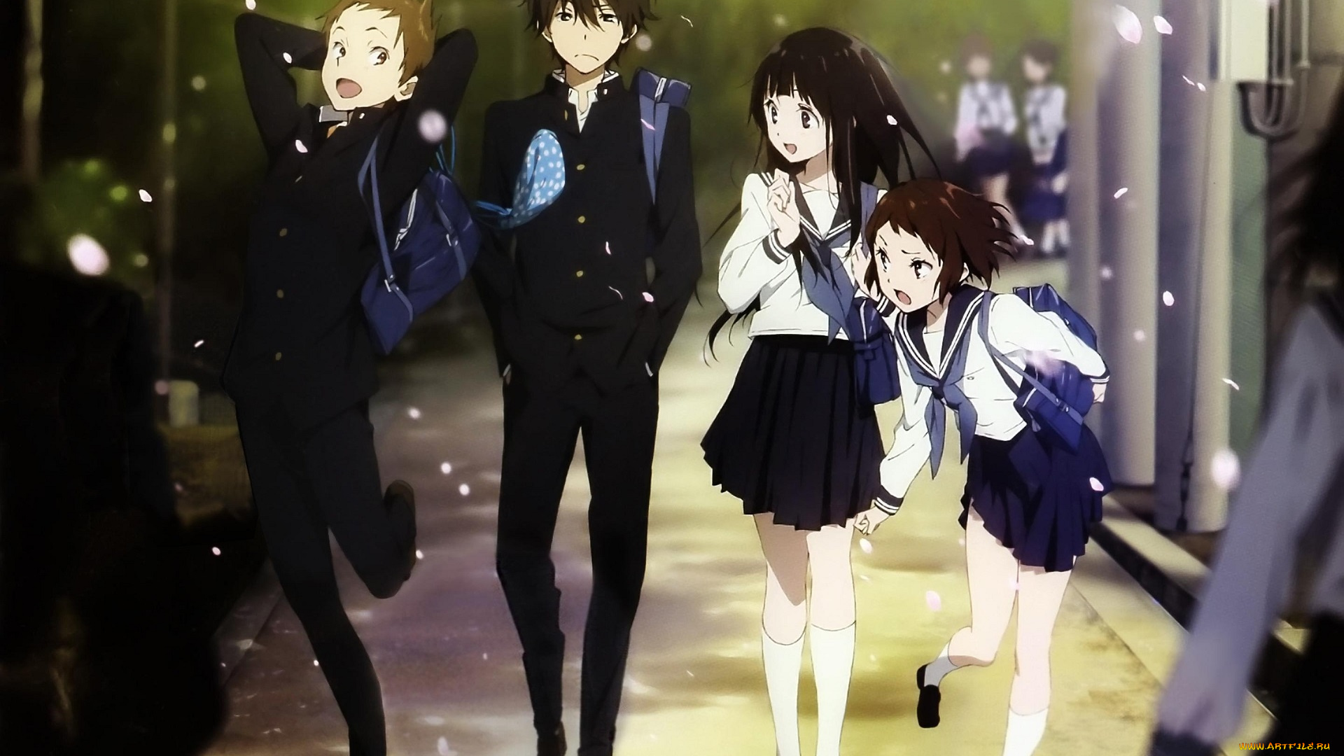 аниме, hyouka, школьники