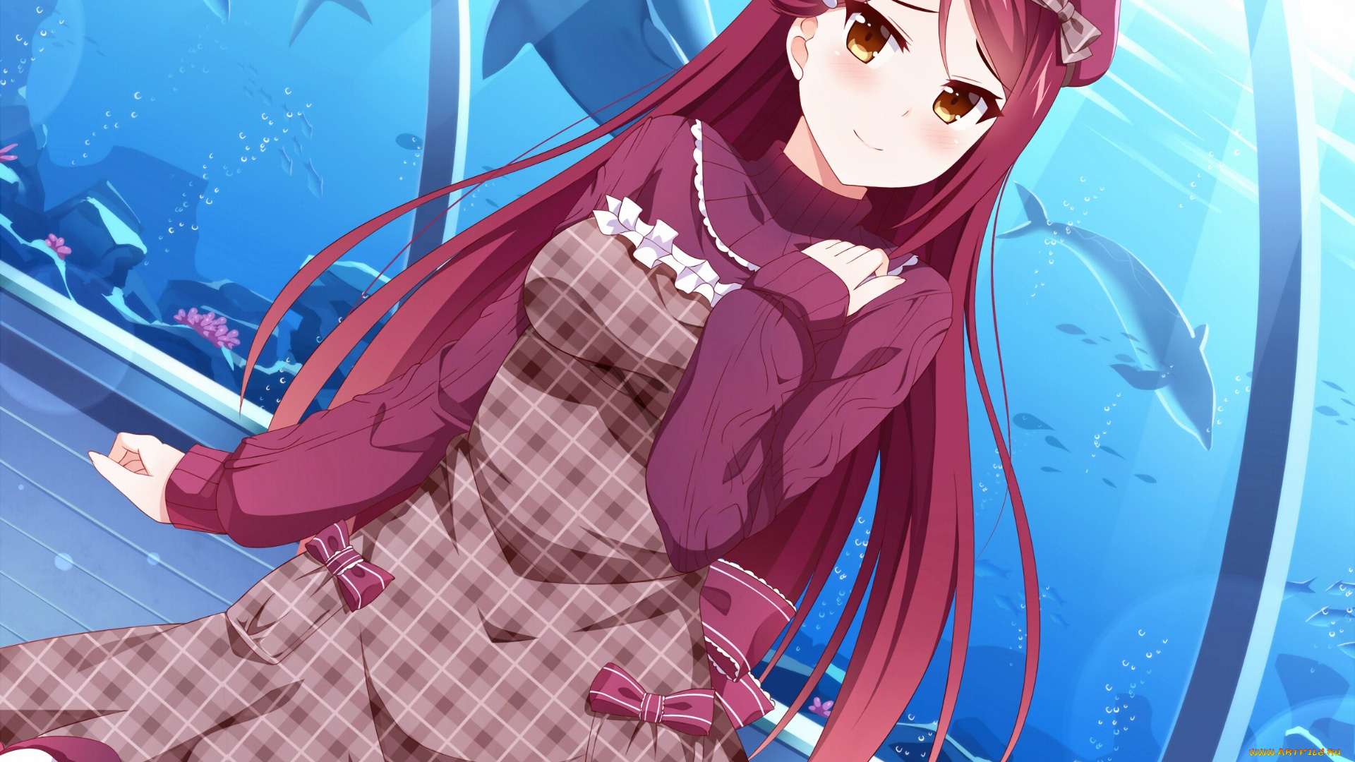 аниме, love, live, , school, idol, project, взгляд, фон, девушка