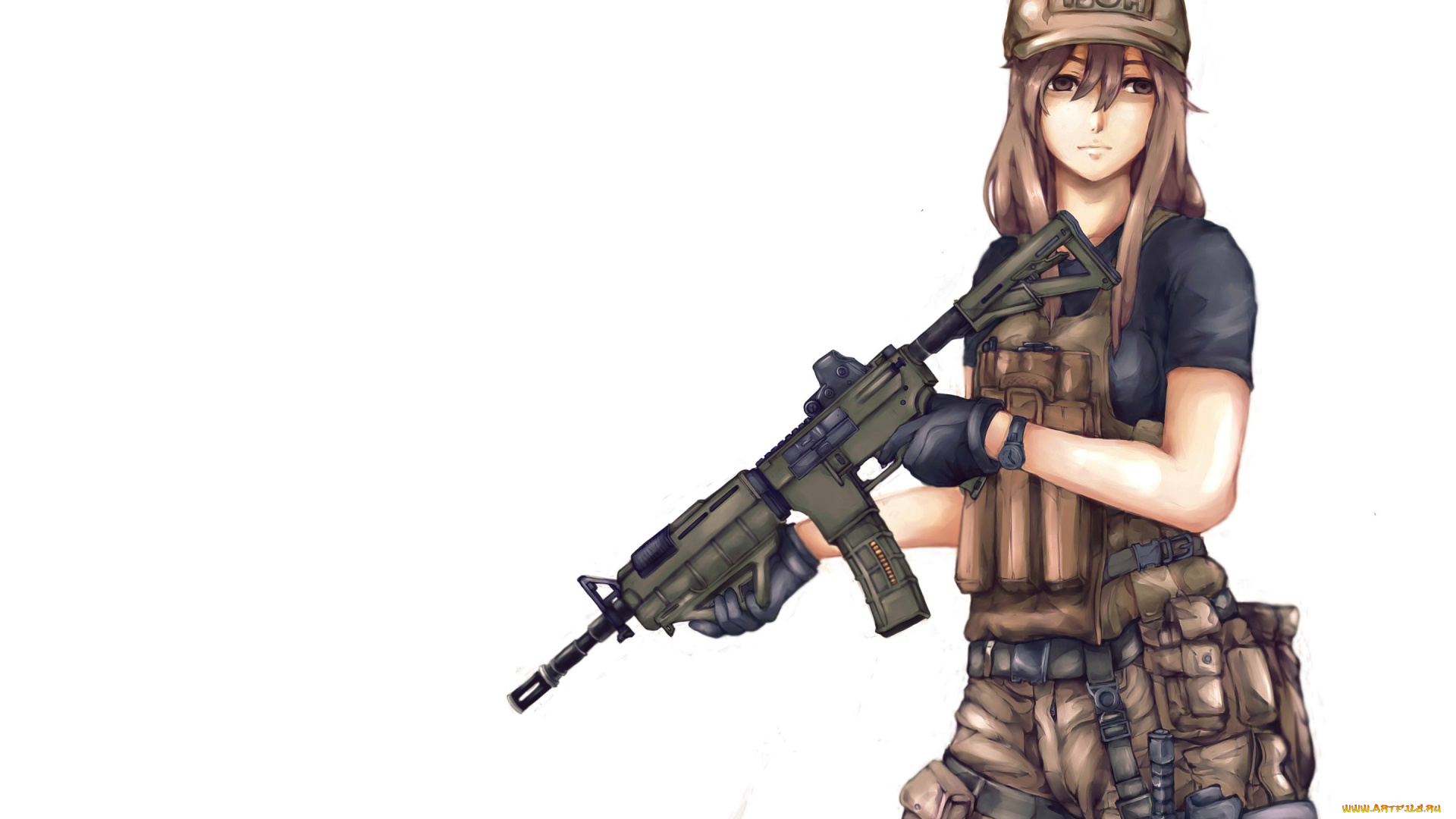 аниме, оружие, , техника, , технологии, девушка