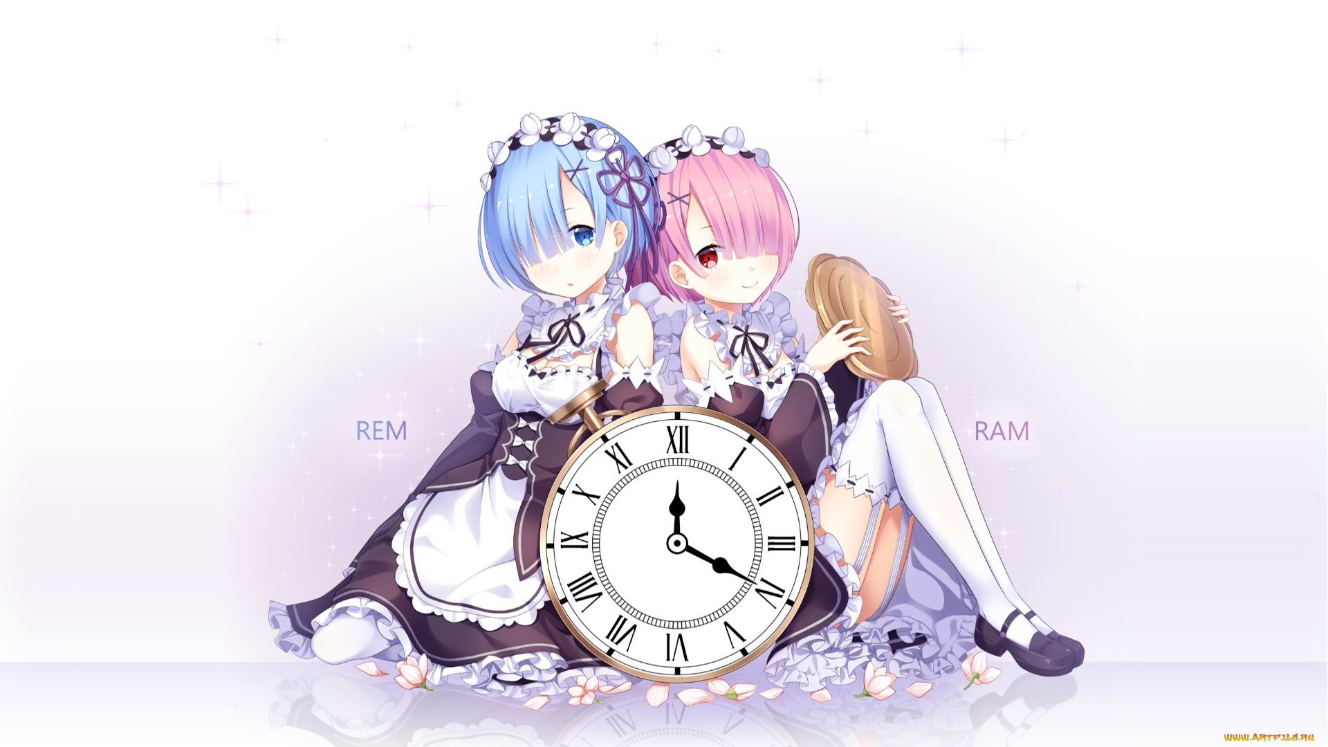 аниме, re, , zero, kara, hajimeru, isekai, seikatsu, фон, взгляд, девушки