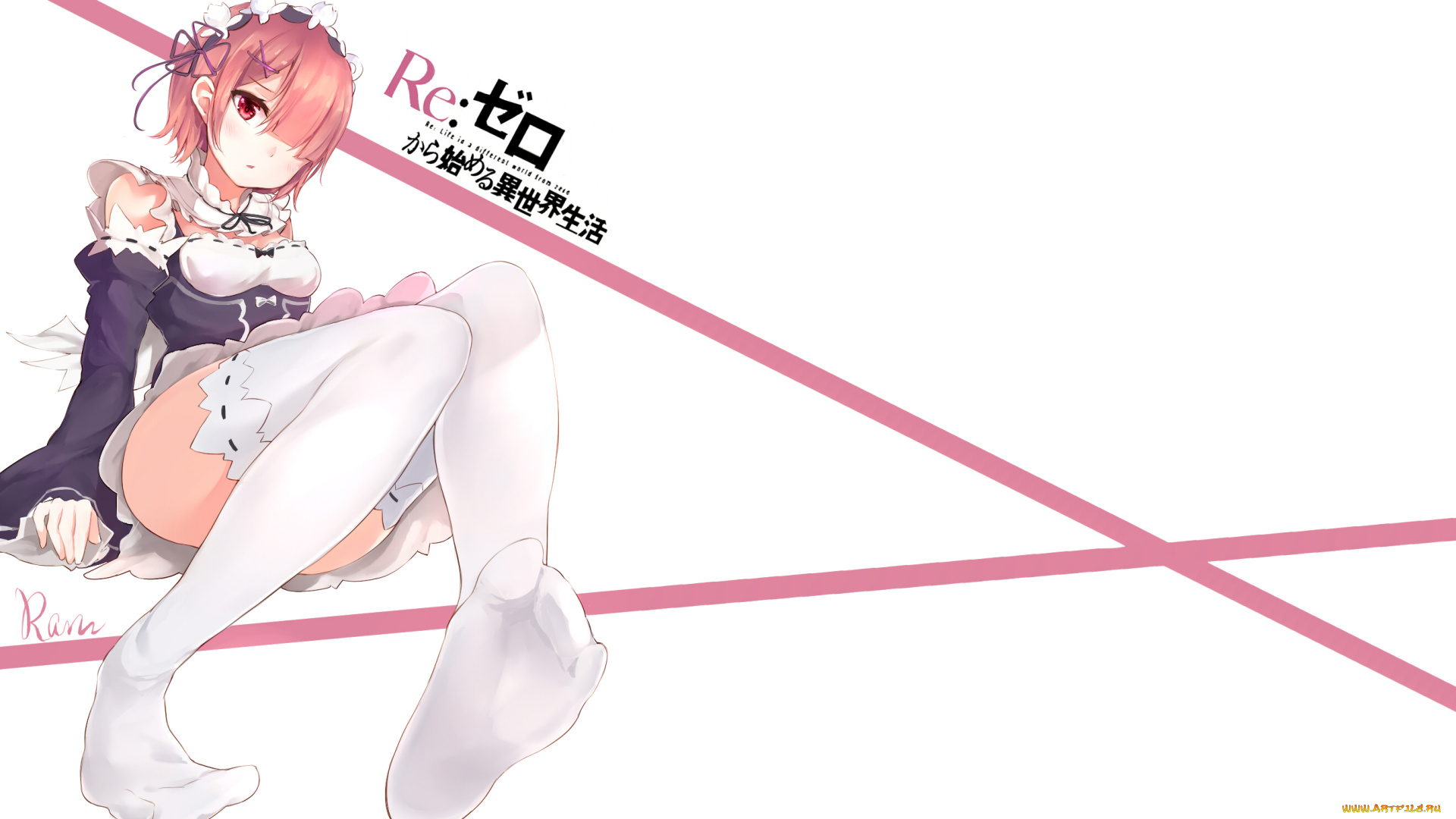 аниме, re, , zero, kara, hajimeru, isekai, seikatsu, девушка, взгляд, фон