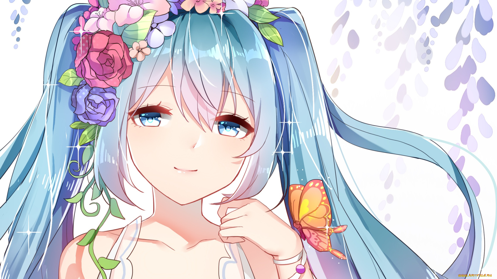 аниме, vocaloid, девушка