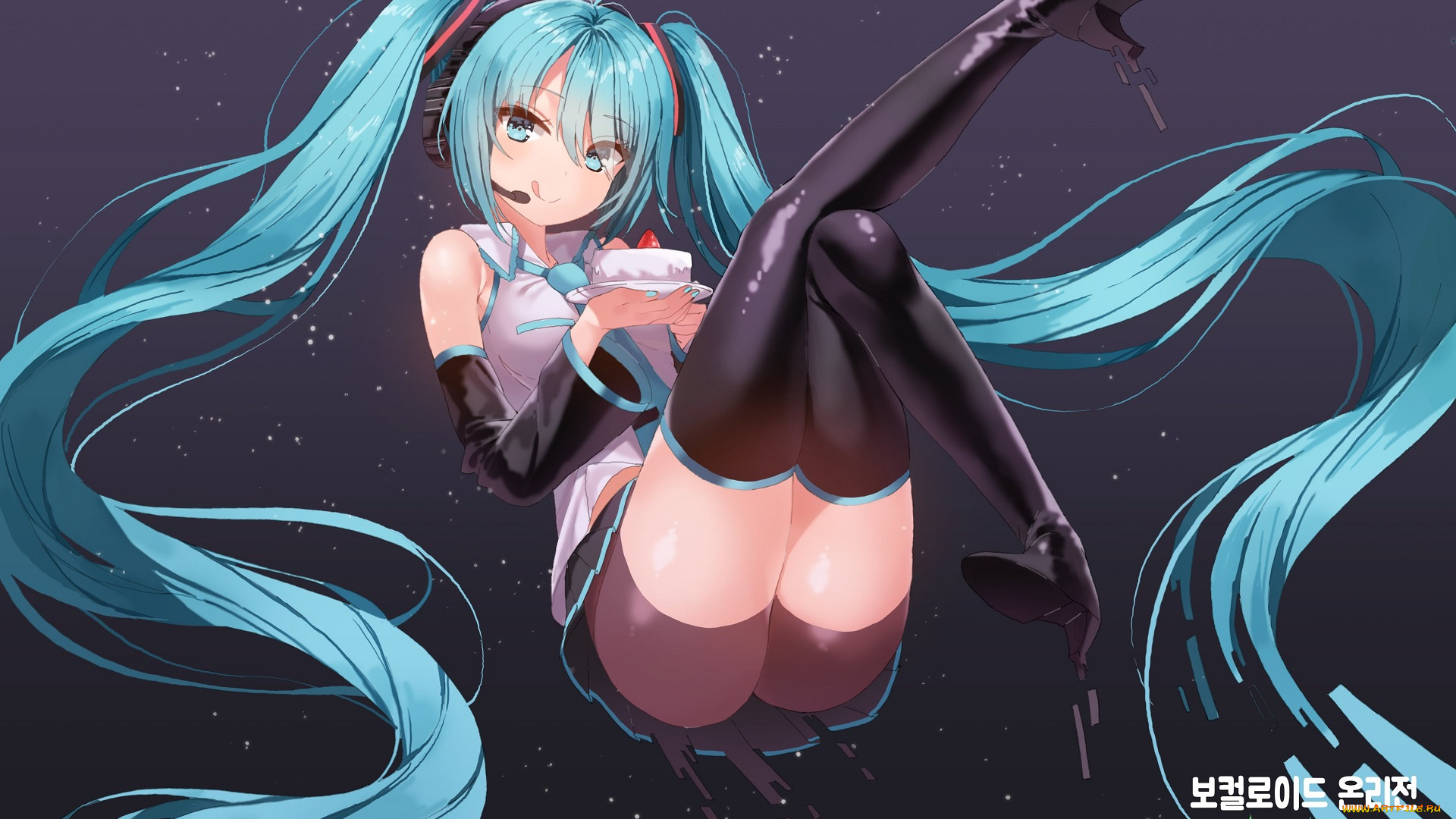 аниме, vocaloid, девушка