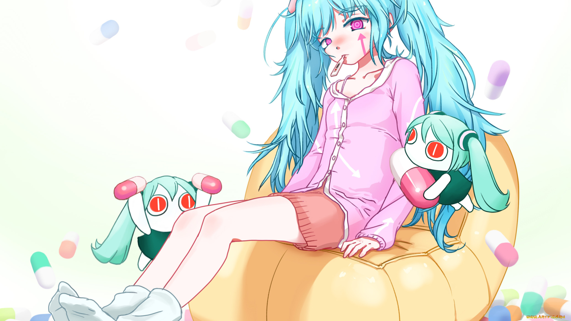 аниме, vocaloid, hatsune, miku